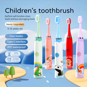 Cepillo de dientes eléctrico recargable para niños cepillos de dientes inteligentes de dibujos animados para niños de 3 a 15 años cepillo de dientes eléctrico impermeable para niños - Product Image 3