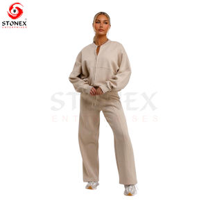 2024 nueva sudadera de otoño, conjunto de pantalones de dos piezas, chándal para correr para mujer, conjunto de sudaderas con capucha y pantalones cortos con cremallera - Product Image 3