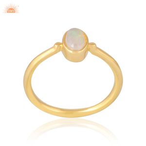 ล่าสุดเอธิโอเปียOaplรูปไข่อัญมณีผู้หญิงแหวน14พันSoiid Gold Handmadeทุกโอกาสแหวนที่กําหนดเองเครื่องประดับผู้ผลิต - Product Image 1