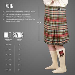 Kilts écossais pour hommes, rouge délavé, tartan Gordon, 8 yards, kilt traditionnel, tissu confortable en mélange de laine, bretelles avec boucles métalliques - Product Image 6