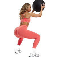 Ensemble de sport 2 pièces sans couture pour femme, grande taille, avec soutien-gorge de sport froncé et leggings taille mi-haute, idéal pour le yoga et la gym - Collection 2025