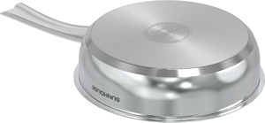 Ensemble de casseroles en acier inoxydable moderne, ensemble de poêles à frire multicouches avec couvercle en verre pour cuisinière à gaz et à induction - Product Image 4