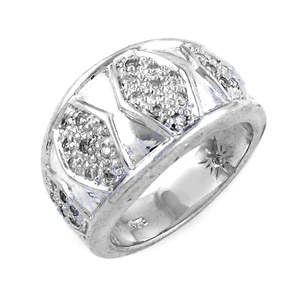 Anillo de Boda de Plata de Ley 925 Hipoalergénico, Resistente al Deslustre, con Diamante de Corte Brillante Redondo para Mujer - Product Image 1