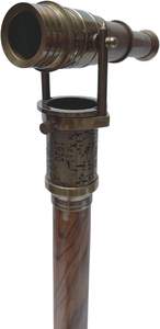 Mango de telescopio de latón náutico bastón de madera coleccionable hecho a mano bastón de madera - Product Image 4