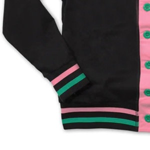 Pull en acrylique tricoté ample à col en V et manches longues pour femme, style décontracté et brodé, idéal pour l'hiver, pour les sororités et fraternités - Product Image 4
