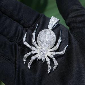 Colgante de Araña con Diamante Moissanite Tarantula, Plata 925, Chapado en Oro de 14K, Estilo Hip Hop, el Mejor Regalo, Joyería Animal Unisex para Hombre - Product Image 2