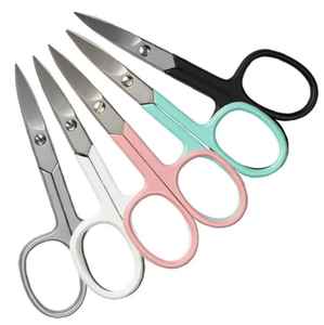 Mini ciseaux de beauté professionnels en acier inoxydable pour droitier lame incurvée de haute qualité pointe pointue pour l'utilisation des sourcils de soins personnels - Product Image 3