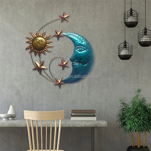 Sculpture d'art murale abstraite moderne en métal au design géométrique 3D pour la maison et le bureau au prix de gros - Product Image 2