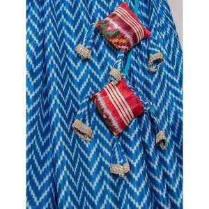 Lehenga Choli en Chinon Bleu Alluring Leheriya-Patola pour Tenue de Fête et Mariage - Product Image 5