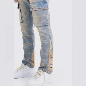 Services OEM, jeans slim fit pour homme de haute qualité, denim extensible pour un confort et un style lavés, avec échantillon gratuit - Product Image 3