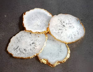 Juego de posavasos de ágata Posavasos de piedra únicos de alta calidad para el hogar Envío rápido directo del fabricante indio Precio bajo - Product Image 4