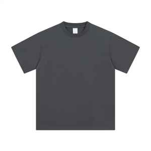 Camiseta de lujo de peso pesado de algodón 100% de alta calidad, camiseta Unisex con estampado personalizado de Logo Boxy Fit en blanco, camiseta de gran tamaño para hombre - Product Image 4