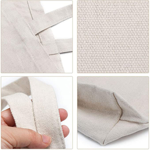 ถุงผ้าแคนวาสแบบนำกลับมาใช้ใหม่ได้สีขาวถุงผ้าฝ้ายที่เป็นมิตรต่อสิ่งแวดล้อมออกแบบได้ตามที่ต้องการ - Product Image 3