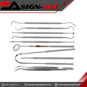 Kit per l'igiene dentale in acciaio inossidabile di alta qualità per la cura orale strumenti per la pulizia dei denti con segno chirurgico (CE approvato) - Product Image 6