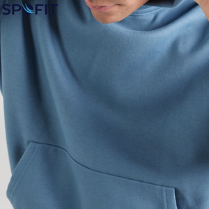 Sweat-shirts à capuche unis en coton coupe ajustée personnalisés pour l'hiver, 450 GSM, grammage lourd, vente en gros, décontractés, pour garçons, collection automne-hiver - Product Image 2