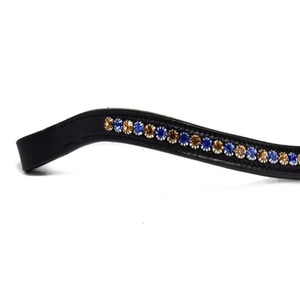 Meilleure vente en gros de produits de course équestre pour chevaux cristaux faits à la main bande de front de cheval en cuir de canal vide décoratif - Product Image 3