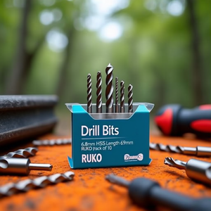 <b>Drill</b> <b>Bits</b> 6.8mm HSS 5xD Spiral Length 69mm RUKO-Pack of 10 - Product Image 3