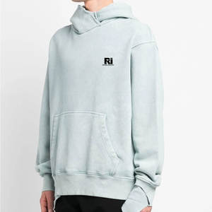 Sweat-shirts pour hommes en coton 100% avec lavage à l'acide, vente directe d'usine 2025, logo personnalisé, design uni, hiver - Product Image 4