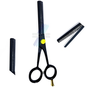 Meilleure vente de nouveaux ciseaux de coiffeur noirs en acier inoxydable de haute qualité avec logo personnalisé et ciseaux de coiffeur - Product Image 5