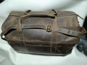 Vintage Leather Duffle <b>Bag</b> Handmade Travel Weekender Gym Luggage with Handles Spacious <b>Overnight</b> Carry <b>Bag</b> for Men Business - Product Image 3