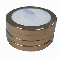 Ensemble de sous-verres en marbre de luxe bicolore, résistant à la chaleur, écologique, épaisseur 10 mm, supports de table en pierre naturelle pour usage décoratif