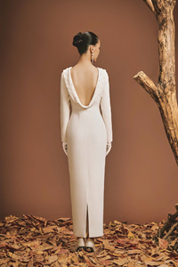 Robe Quat de haute qualité, collection d'automne charmante, vêtements pour femmes, style élégant, fabriqué au Vietnam - Product Image 2