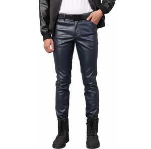 2025 OEM Designs Vente en gros Pantalon en cuir de vachette de haute qualité Pantalon en cuir véritable respirant pour hommes - Product Image 2