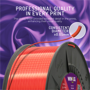 Filamento PLA de Seda WINKLE de 1.75 mm y 1 kg para Impresora 3D, Material Biodegradable de Alta Precisión y Fácil Impresión, Venta al por Mayor FDM - Product Image 3