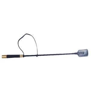 Fouet à cheval en cuir de qualité supérieure avec manche en laiton, modèle LASS-7500, 27 pouces, fabriqué en Inde - Product Image 6