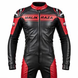 Combinaison de course de moto Thrills à grande vitesse en cuir respirant et durable avec panneaux perforés Design personnalisé Plus Size Option - Product Image 3