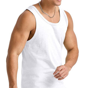 เสื้อกล้ามออกกำลังกายผ้าคอตตอนระบายอากาศสำหรับผู้ชายเสื้อกล้ามสำหรับเล่นฟิตเนสยิมแห้งเร็วออกแบบโลโก้ได้ตามต้องการ - Product Image 4