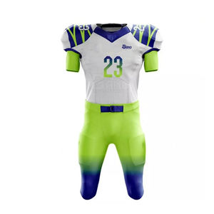 Conjuntos de uniformes de fútbol americano de alta calidad colores personalizados y logotipo transpirable 100% poliéster impresión Digital 20 juegos MOQ - Product Image 2