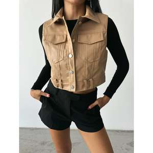 Ropa Exterior DER Beige Crop Eyes - Product Image 1