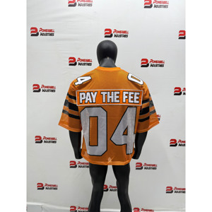 Ras du cou Sublimation Streetwear Boxy Fit maille maillot t-shirt personnalisé côtelé O cou coupe ample polyester maille jersey pour hommes - Product Image 3