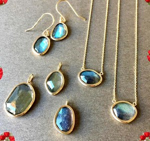 Super Qualité Rare Labradorite 14mm Environ Forme Ovale Gemme 925 Argent Sterling Plaqué Or Connecteur Collier Chaîne À Maillons 18 - Product Image 1