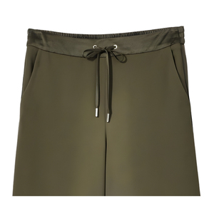 Pantalones Casuales Elegantes de Lona de Alta Calidad, Cintura Media, Largos, Antiarrugas, para Mujer, 100% Algodón, Lisos - Product Image 2
