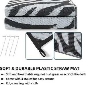 Alfombra ecológica sostenible de polipropileno para exteriores, alfombra de plástico multifuncional para exteriores, alfombrilla de playa PP para acampar - Product Image 2