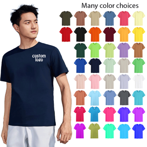 Bulk Modern <b>Men's</b> Round <b>Neck</b> T-Shirts 100% Cotton Solid Color <b>High</b> Quality Custom Logo Print Comfortable Soft Casual Wear <b>Tshirt</b> - Product Image 1