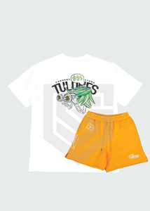 Custom Two Piece Short Set Casual Tracksuit Breathable Customized Streetwear <b>T</b>-<b>shirts</b> & Shorts Fabric Outfits For Men - Product Image 4