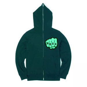 Service personnalisé OME Sweat à capuche zippé noir polaire à manches longues adulte hommes grande taille Hoodies avec design et logo personnalisés - Product Image 5