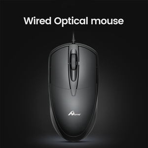 Ratón con cable negro Raton de color negro - Product Image 2