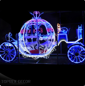 Lumière de motif LED de Noël en plein air en 3D, carrosse tiré par des <span class=keywords><strong>chevaux</strong></span> de Cendrillon, centre de table avec indice de protection IP65 à vendre - Product Image 3