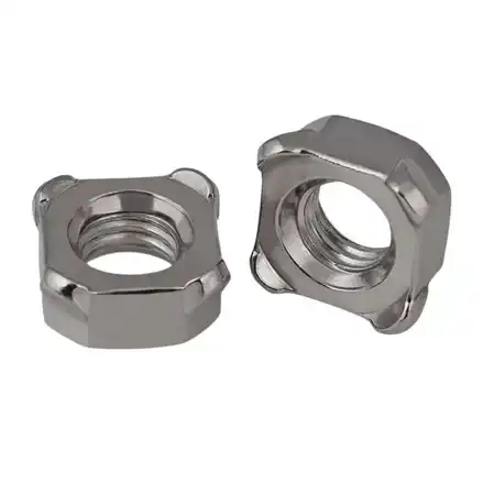 DIN 928 Square Weld Nut M3 Thread Stainless Steel Aluminium Material Zinc Galvanized Nickel Plated Coated Finish Certified ASTM