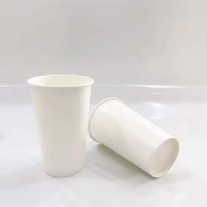 Gobelet en papier blanc ordinaire-Design épuré pour cafés, événements, bureaux et fêtes Gobelet en papier blanc pour boissons chaudes et froides - Product Image 2