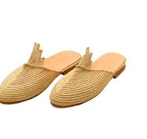 Sandales en raphia tendance pour femmes, confortables, faites à la main, idée cadeau - Product Image 1