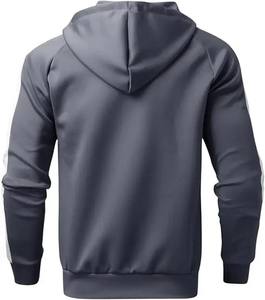 Chándal atlético con capucha para hombre, chándal de manga larga con cremallera completa, pantalones de chándal, trajes deportivos de retazos de 2 piezas - Product Image 3