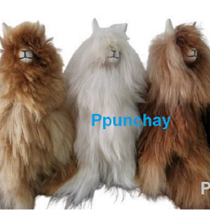 Juguete de Alpaca Suri de 30 cm (12 pulgadas) Ppunchay Perú, Tejido Étnico Andino, Suave, Esponjoso y Agradable - Product Image 1