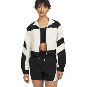 Vente en gros Ensemble coupe-vent et survêtement court zippé en nylon unisexe avec logo personnalisé respirant pour la saison d'automne pour femmes et hommes - Product Image 3