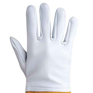 ถุงมือเชื่อมหนังวัวแบบแยกสีกำหนดเองได้กันไฟกันความร้อนกันบาดและกันลื่นสไตล์ใหม่2023 - Product Image 4