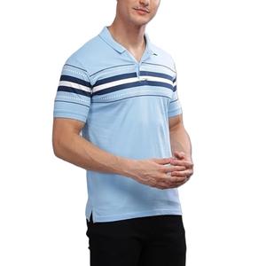 เสื้อโปโลแขนสั้นสำหรับผู้ชายสไตล์สตรีทสุดอินเทรนด์เสื้อเจอร์ซีย์ผ้าคอปกแบบมีลายทางดูทันสมัย - Product Image 2
